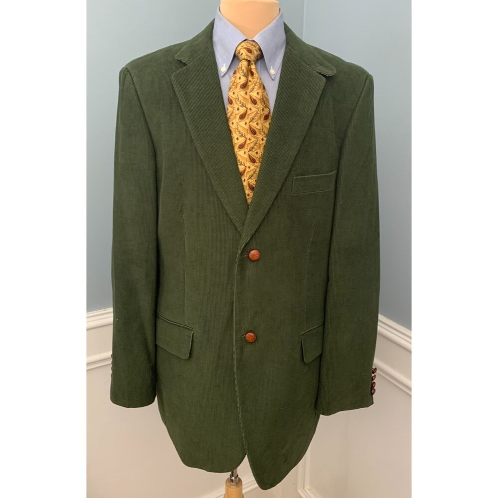 Tommy Hilfiger Blazer Mens 44L Corduroy Cotton Tailored Fit Jacket Sportcoat